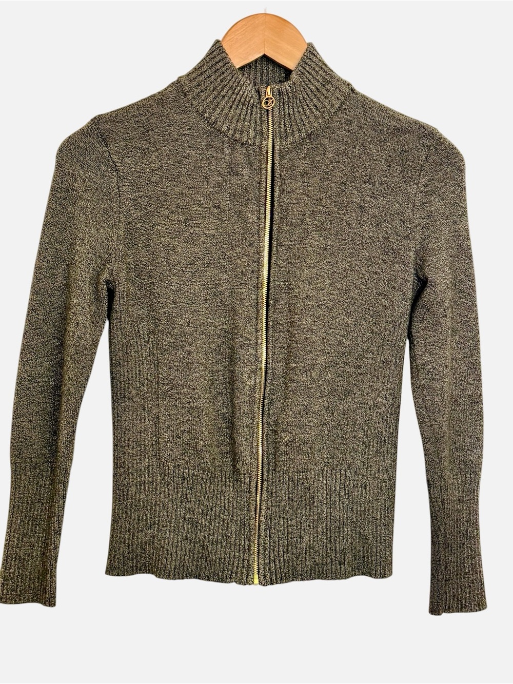 Calvin Klein Gray Knit Zip Sweater